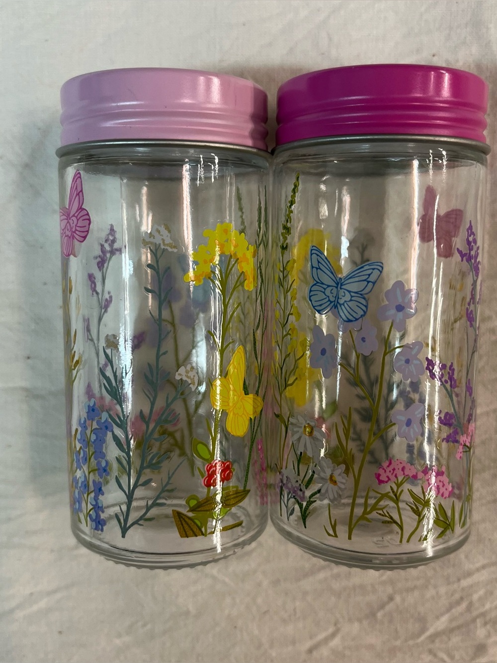 2 Dolly Parton Wildflower Spring Collection Pink Spice Jars Set DG kitchen New